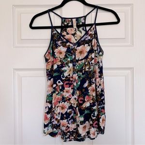 Xhilaration floral print racer back cami - small